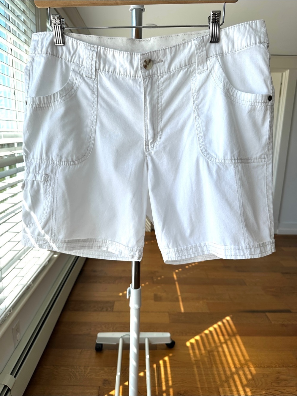 White Stag Women’s Casual Utility Shorts, Mid-rise, 💯 Cotton